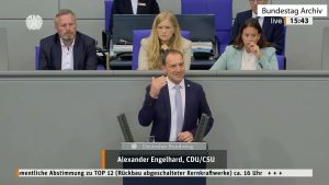 Alexander Engelhard, CSU : Moratoire sur le démantèlement des centrales