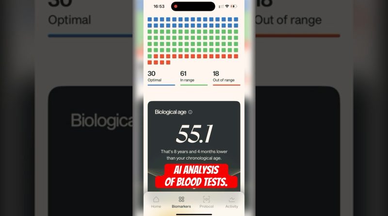 Analyse IA des analyses sanguines pour atteindre 100 ans