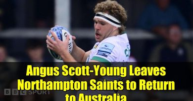 Angus Scott-Young quitte Northampton pour retourner en Australie