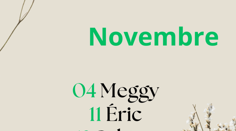 Anniversaires de novembre