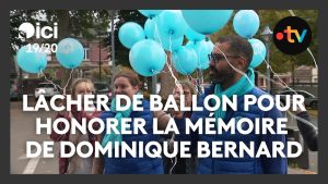 Arras : Lâcher de ballons en mémoire de Dominique Bernard