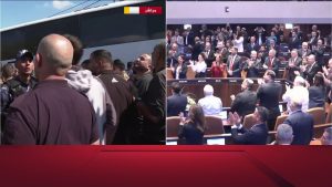 Arrivée de prisonniers palestiniens à Ramallah