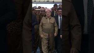 Arrivée du président Barzani au Forum de la paix au Moyen-Orient