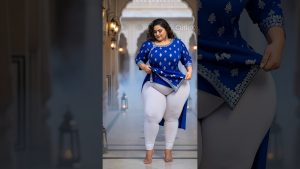 Beauté Royale en Bleu : Élégance et Style Plus Size