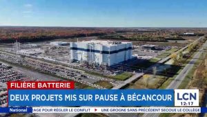 Bécancour : Deux projets clés de batteries suspendus