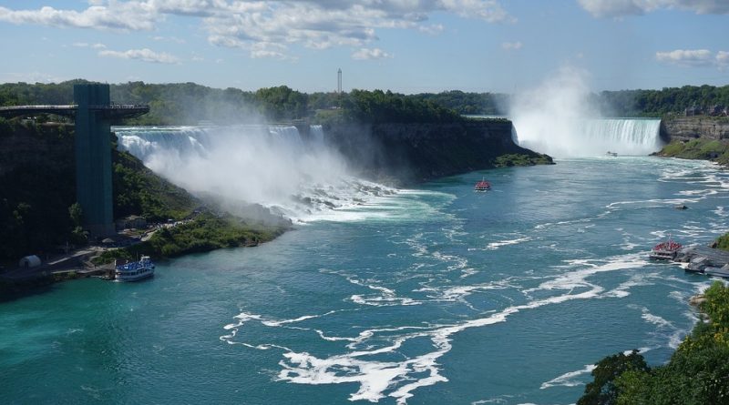 Canada, nature, mountains, Niagara Falls, Northern Lights, maple leaf, cityscape