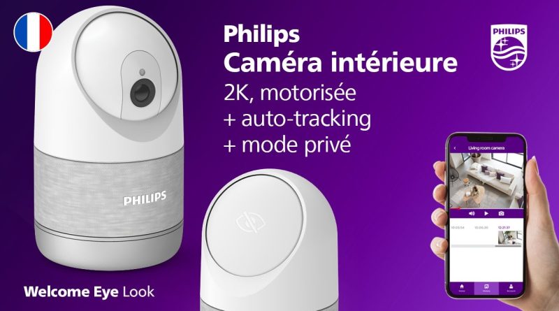 Caméra intérieure 2K connectée et motorisée Philips WelcomeEye