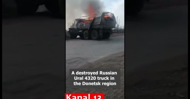 Camion Ural 4320 russe détruit dans la région de Donetsk