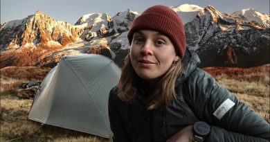 Camping en solo sous un glacier dans les Alpes françaises