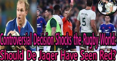 Carton Rouge Choc en Rugby : De Jager Était-il Trop Sanctionné ?
