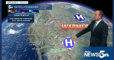 Chaleur presque record jeudi avec l'humidité tropicale au Colorado