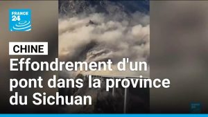 Chine : un pont s'effondre dans le Sichuan