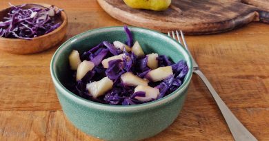 Chou rouge pommes poires miel