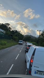 Circulation bloquée à Rémire-Montjoly