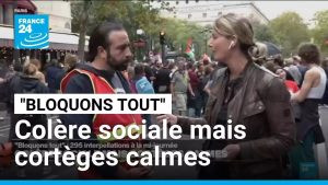 Colère sociale en France : cortèges calmes malgré tout