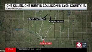 Collision à Lyon County, IA : un mort et un blessé.