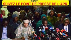 Conférence de presse de l'APR suite à la sortie de SONKO
