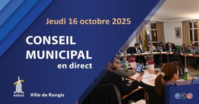 Conseil municipal de Rungis - 16 octobre 2025