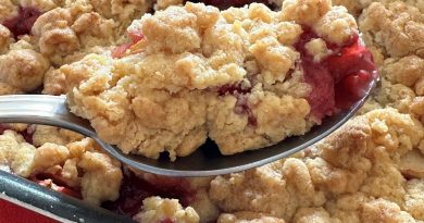 Crumble pommes et framboises : une recette facile sur le blog Lucky Sophie