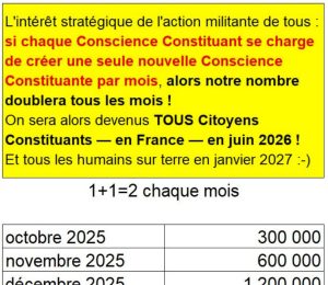 Évolution de la Conscience Constituante mondiale : l'impact d'un effort mensuel - Étienne Chouard