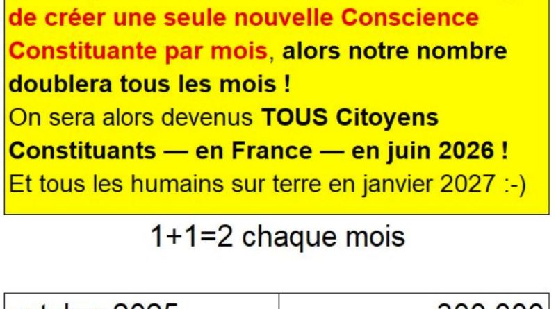 Évolution de la Conscience Constituante mondiale : l'impact d'un effort mensuel - Étienne Chouard