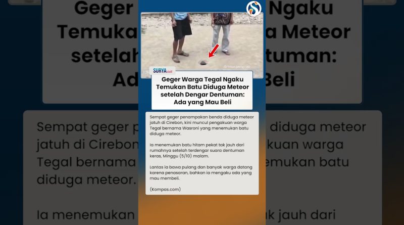 Découverte d'une pierre suspectée d'être un météore à Tegal