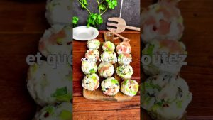 Délicieuses boules de sushi au saumon 🍣