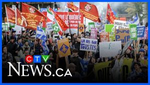 Des centaines de Montréalais marchent pour l'indépendance du Québec