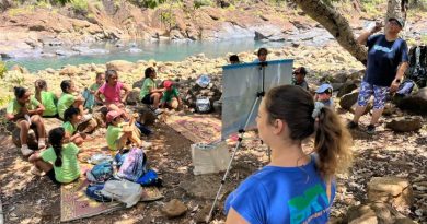 Des élèves de CP découvrent le cycle de l’eau au parc de la Dumbéa