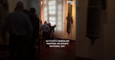 Des militants climatiques s'attaquent à un tableau de Columbus