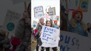 Des milliers manifestent à Toronto pour une transition énergétique verte.