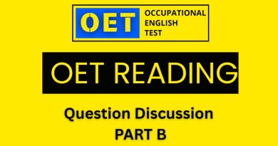 Discussion des questions de lecture OET 2.0 en classe en ligne