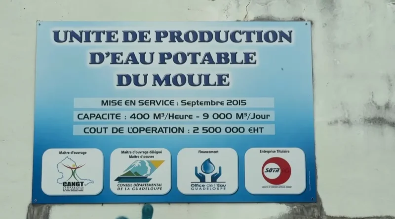 Eau non potable au Moule depuis deux mois : l'usine de Desvarieux bientôt à l'arrêt, les filtres défaillants