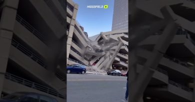 Effondrement d'un parking après un léger séisme : choc général