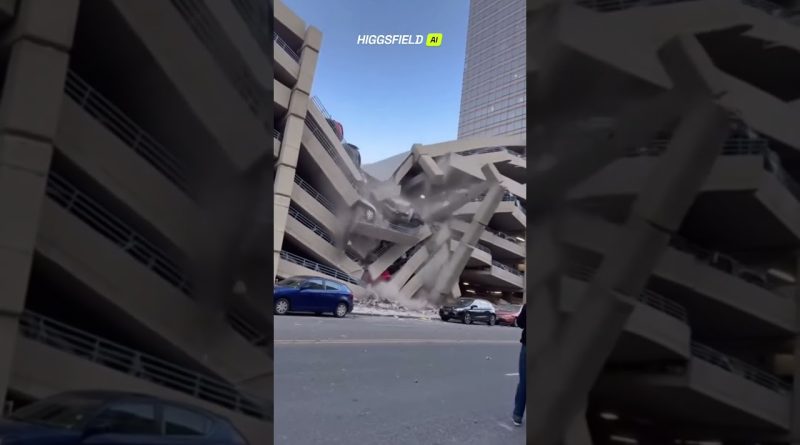 Effondrement d'un parking après un léger séisme : choc général