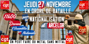 Manifestation de la CGT 59 pour la nationalisation d'Arcelor