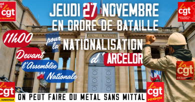 Manifestation de la CGT 59 pour la nationalisation d'Arcelor