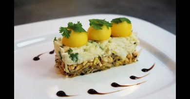 Entrée : Crabe fondant au citron, coriandre, mangue et cajou