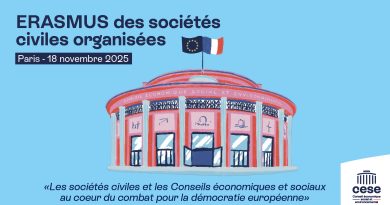 Erasmus des sociétés civiles : Sixième session au Conseil économique, social et environnemental à Paris