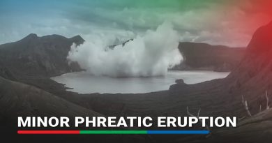 Éruption phréatique au cratère du sommet du Taal