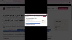 Escroquerie : Alerte sur les SMS frauduleux Park Mobile