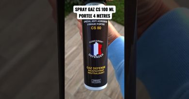 Extincteur lacrymogène gazeux CS 100ml, portée 4 mètres !