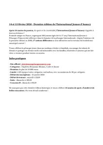 Fin de l'international Jeunes d'Annecy en 2026 - ASSOCIATION EDUCNAUTE-INFOS
