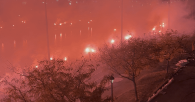 Fireworks on the canal earlier tonight