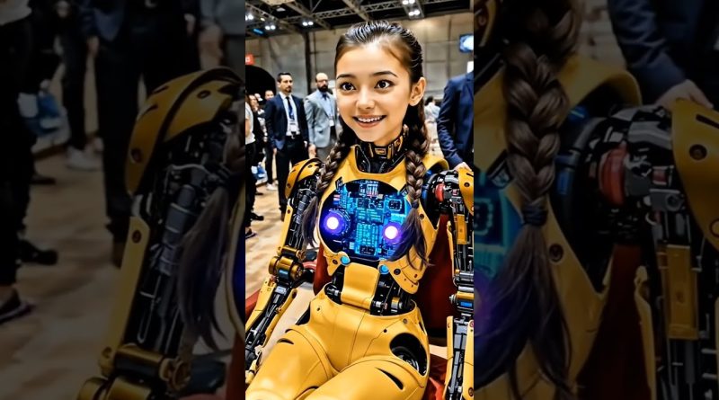 Guy teste le dernier robot de compagnie à l'Expo