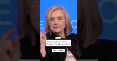 Hillary Clinton sur l'échec d'intelligence d'Israël du 7 octobre