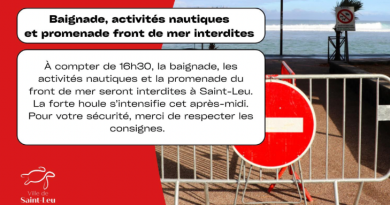 Houle : baignade, activités nautiques et promenade sur le front de mer interdites à Saint-Leu