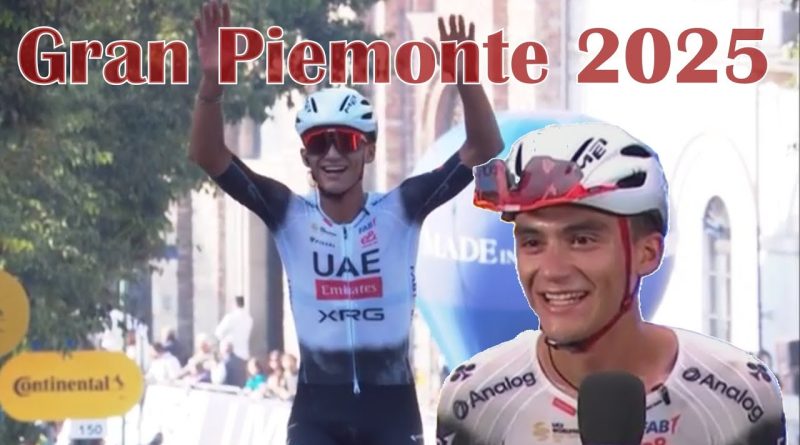 ISAAC DEL TORO : Interview d'après-course, vainqueur du Gran Piemonte 2025