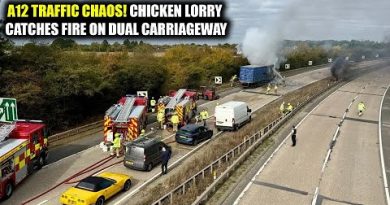 Incendie d'un camion de poules provoque chaos sur l'A12