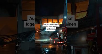 Incendie majeur dans un centre de recyclage à Hambühren !
